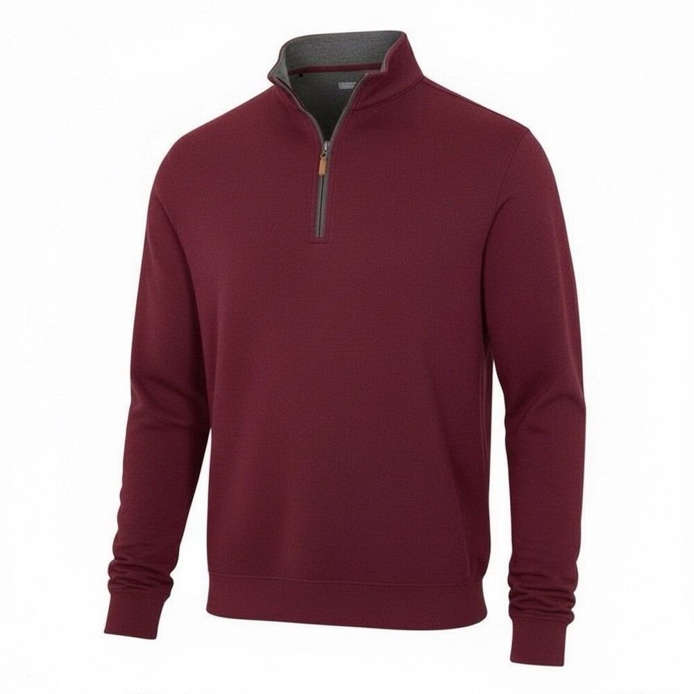 Collars & Co Sweater Mens 3XL Red Merlot Heather 1/4 Zip Golf Pullover Modal NWT